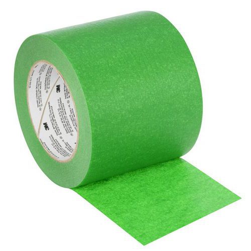 3M - Ruban de masquage résistant UV 2814 Vert - 100 mm x 50 m - Adhésif haute performance
