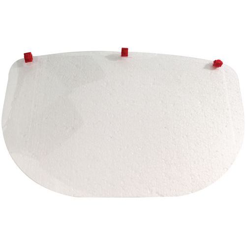 Visière anti-projection clipsable pour casque et casquette - Lot de 100 Visière anti-projection clipsable pour casque et casquette - Lot de 100