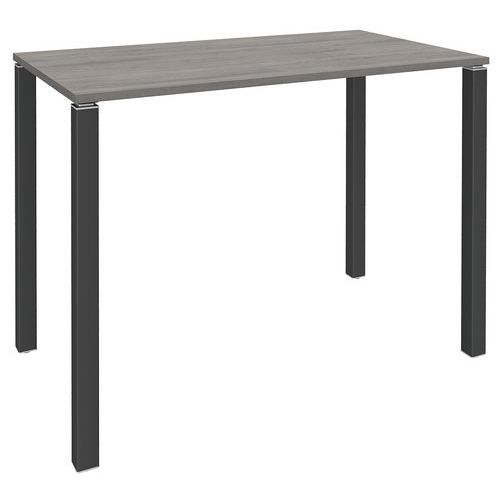 Table Lounge 4 Pieds L80 X P80 X H105 Cm Chêne Gris/carbone