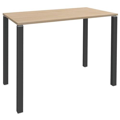 Simmob - Table de réunion haute Lounge 120x80 cm - Chêne clair/Carbone - Éco-responsable, PEFC, NF Environnement