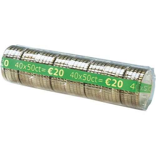 Étui à Monnaie En Pet - Pièces 050 Euro 40 Pcs/tube