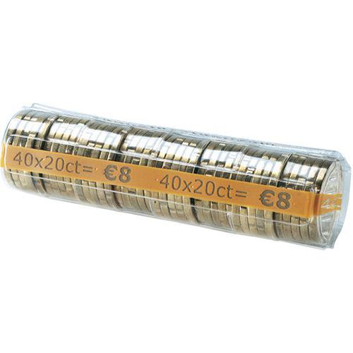Étui à Monnaie En Pet - Pièces 020 Euro 40 Pcs/tube