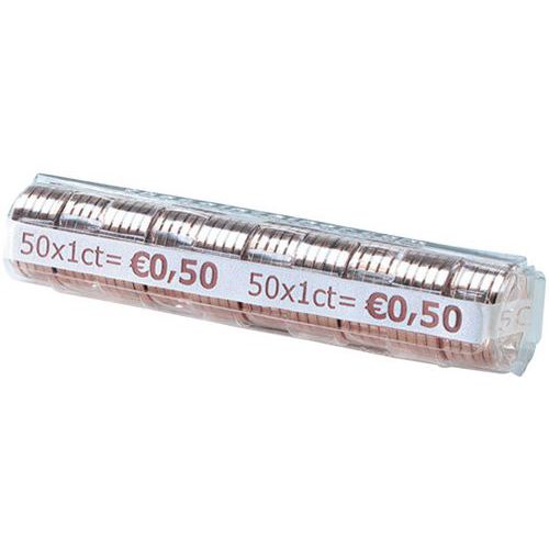 Étui à Monnaie En Pet - Pièces 001 Euro 50 Pcs/tube