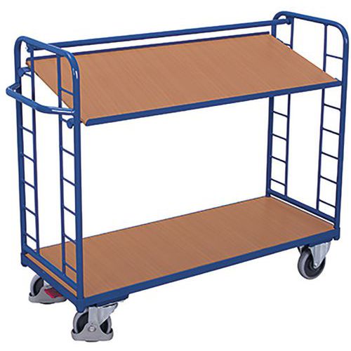 Chariot Avec 2 Étagères Mdf Décor Hêtre / Sw-540.200