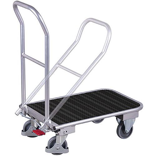 Chariot En Aluminium Dossier Repliable Revêtement Du Plateau