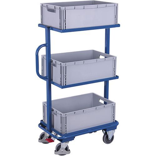 Chariot Desserte Avec 3 Bacs Plastiques / Sw-400.804