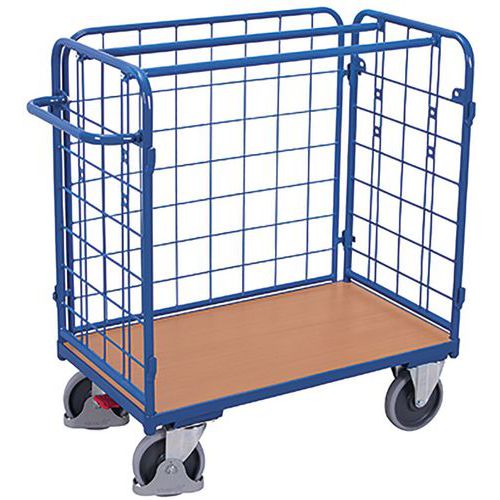 Chariot Grillagé Bas Pour Colis Avec 3 Parois / Sw-700.313