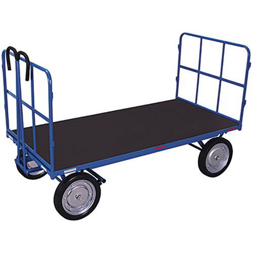 Remorque Manuelle Avec 2 Ridelles En Tube En Acier