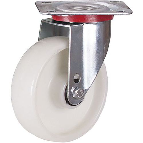 Rôle Pivotante à Bandage En Polyamide 125 X 38 Mm Blanc