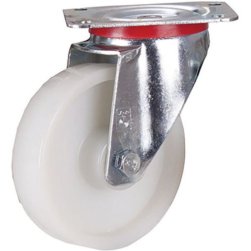 Rôle Pivotante à Bandage En Polyamide 150 X 40 Mm Blanc