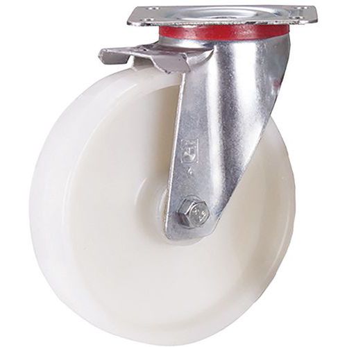 Rôle Pivotante à Bandage En Polyamide 200 X 50 Mm Blanc