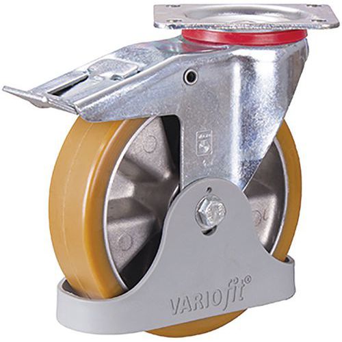 Rôle Pivotante Avec Frein à Bandage En Polyurethane