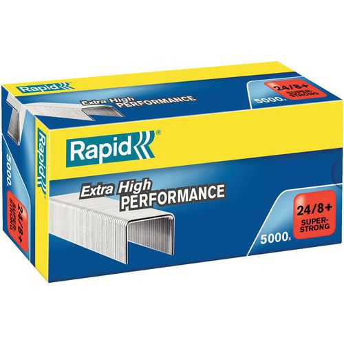 Agrafe fil SuperStrong 24/8+ - Boîte de 5000 - Rapid Agrafe fil SuperStrong 24/8+ - Boîte de 5000 - Rapid