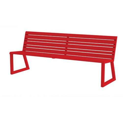 Banc H24 Avec Dossier - Rouge