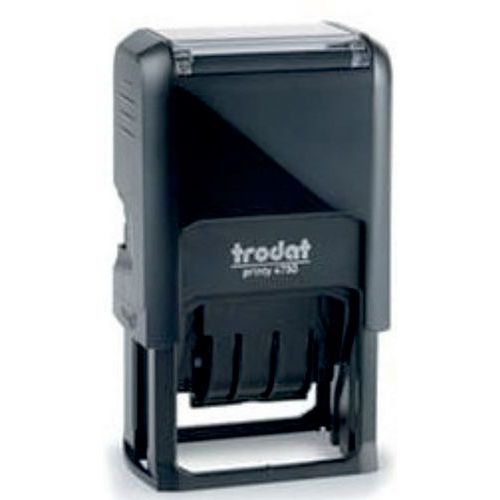Trodat - Tampon Dateur Printy 4750L1 - Noir - Encre Noire - 3 Lignes - Éco-responsable