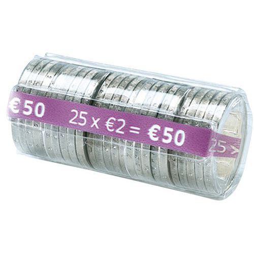 Étui à Monnaie En Pet - Pièces 2 Euro 25 Pcs/tube