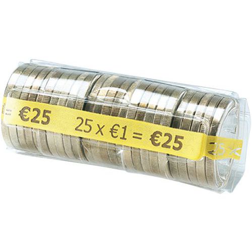 Étui à Monnaie En Pet - Pièces 1 Euro 25 Pcs/tube
