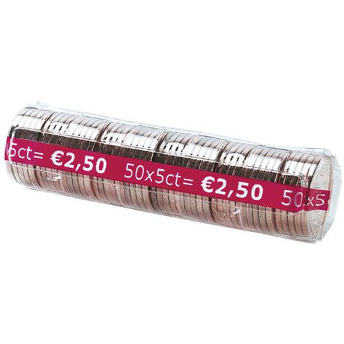 Étui à Monnaie En Pet - Pièces 005 Euro 50 Pcs/tube