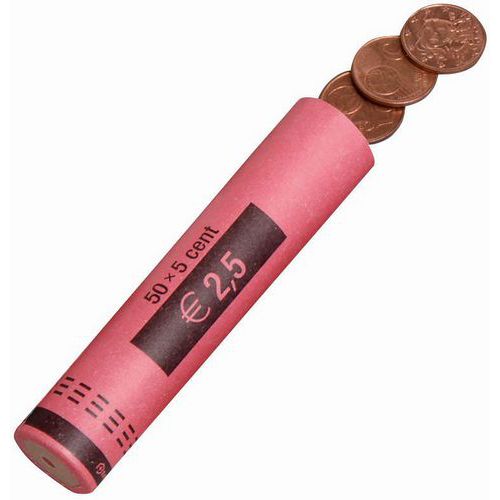 Étui à Monnaie En Papier - Pièces De 005€ 50pcs/tube
