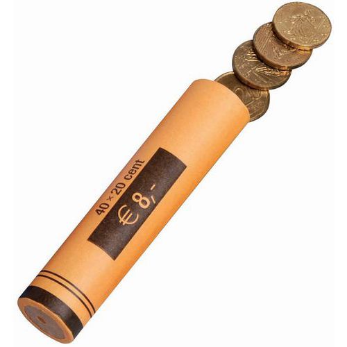 Étui à Monnaie En Papier - Pièces De 020€ 40pcs/tube