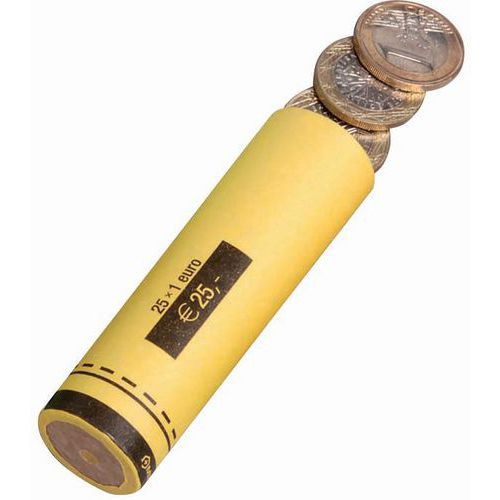 Ã‰tui à Monnaie En Papier - Pièces De 1 Euro 25pcs/tube