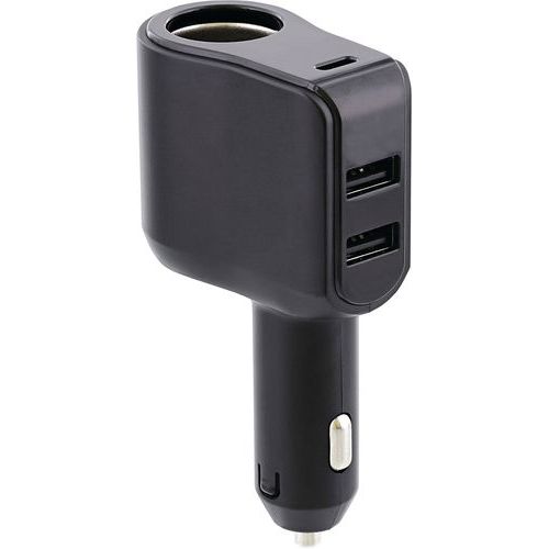 TNB - Chargeur allume-cigare 4 en 1 - USB-A/USB-C 30W Noir - 24V - Polyvalent et Rapide