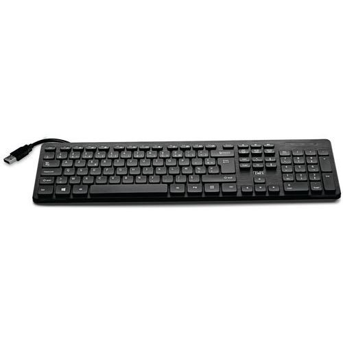 TNB - Clavier Filaire Azerty Noir avec Hub USB-A - 109 Touches - Idéal Télétravail