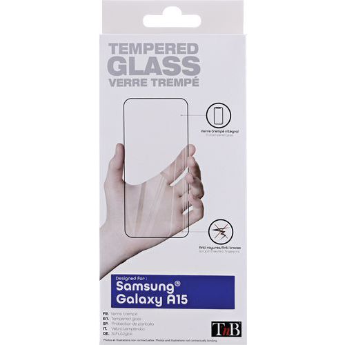 TNB - Protection Écran Verre Trempé Samsung Galaxy A15 - Transparent - Haute Résistance