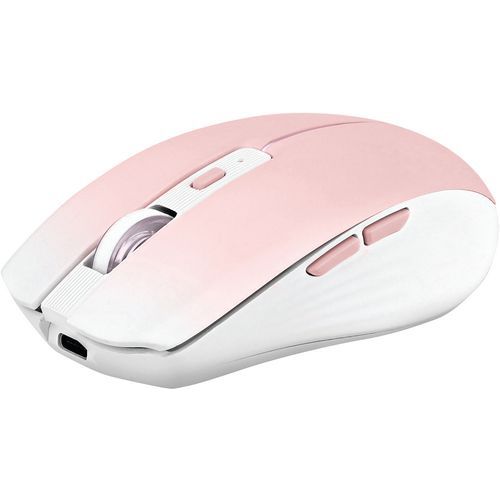 TNB - Souris sans fil rechargeable Gradient Rose - 1600 dpi - 6 boutons - USB et Bluetooth - Idéale télétravail