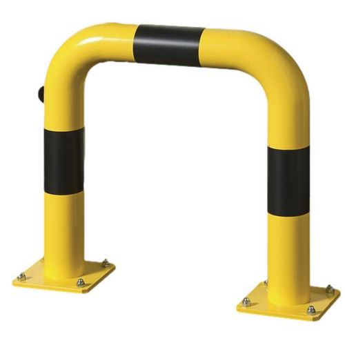 Mottez - Barrière de protection droite - Largeur 60cm - Noir/jaune - Robuste et recyclable