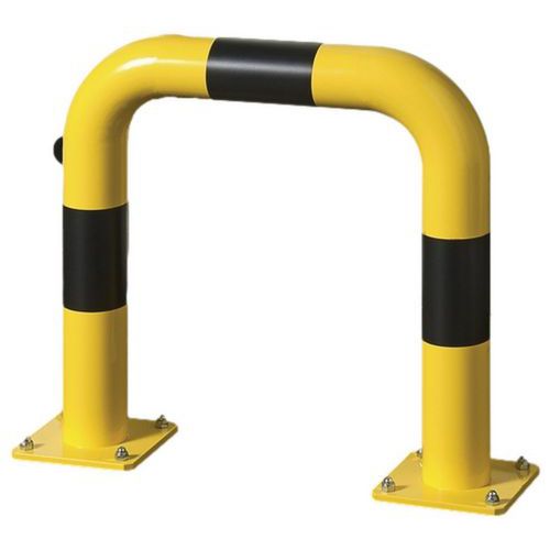 Mottez - Barrière de protection droite 60 cm - Noir/jaune - Robuste et recyclable - Sécurité Voirie