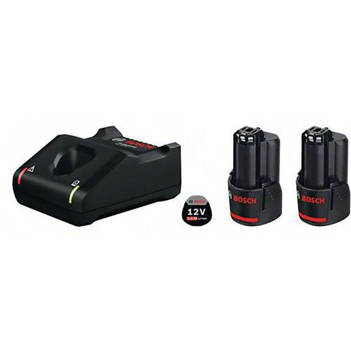 Bosch 1 Batterie Starter Set 2 Gba 12v 2.0ah Avec Chargeur Gal 12v-40