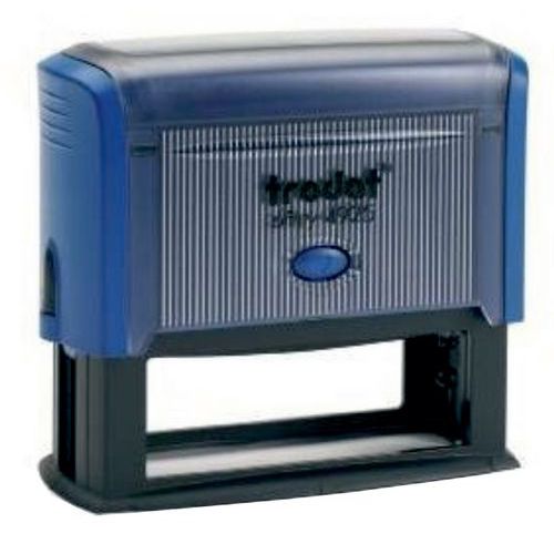 Trodat - Tampon encreur Printy 4925 Bleu - 6 lignes personnalisable - Encre noire - 82x25mm