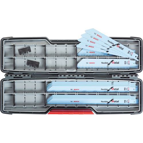 Bosch - Coffret Scie Sabre 20p - Top Seller Metal - Stockage Lames