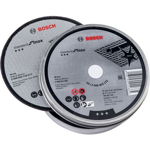 Bosch 100 Disques 125x1.6 Inox Wa60