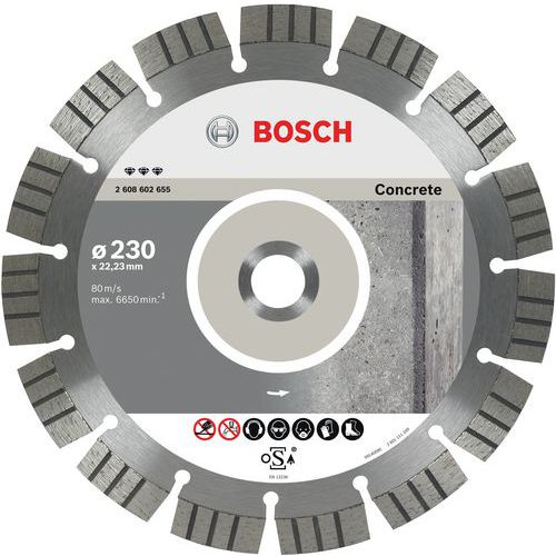 Bosch 1 Disques À Tronçonner Diamantés Best For Concrete