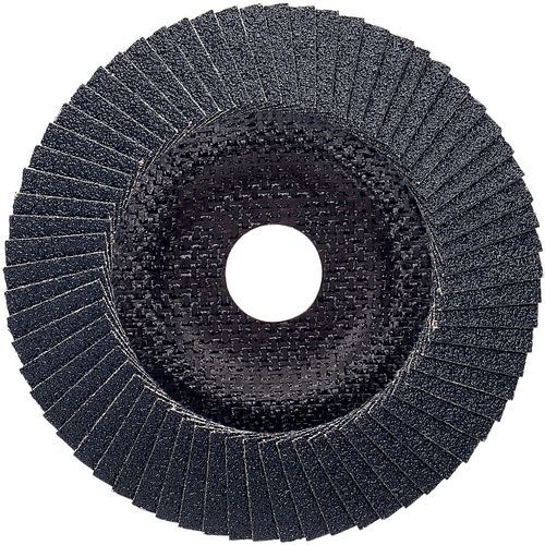 Plateau à lamelles X551 pour métaux diamètre 125 mm, grain 80, coudé Plateau à lamelles X551 pour métaux diamètre 125 mm, grain 80, coudé