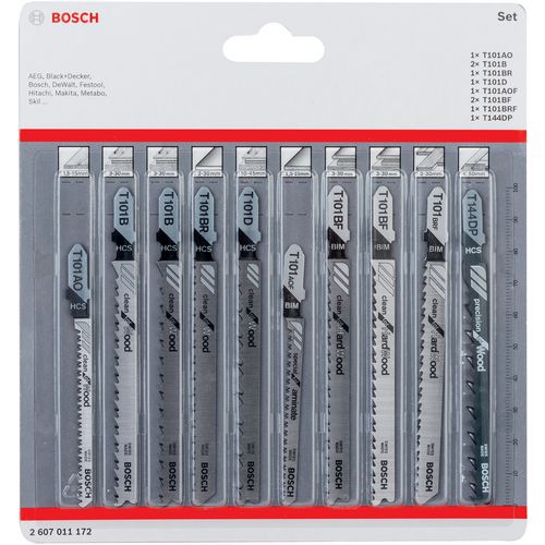 Bosch blister kit stb clean 10 lames de scie sauteuse DFX-598397