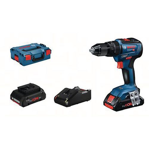 Bosch 1 Perceuse Visseuse À Percussion Gsb 18v-55, Chargeur Gal 18v-40