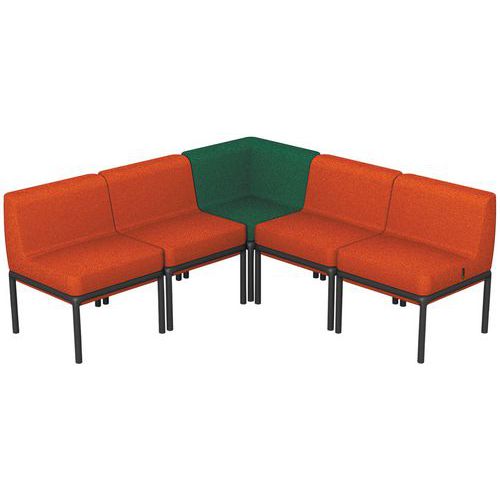 Banquette D'angle Lotua Tissu 100% Polyester Rouille/vert