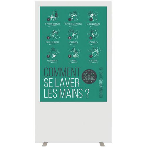 Cloison D'information laver Mains L.94 Cm