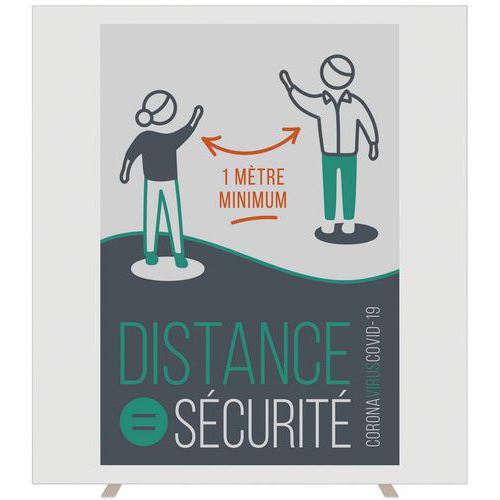 Cloison D'information distance Sécurité L.160 Cm