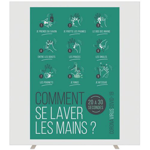 Cloison D'informationlaver Mains L.160 Cm