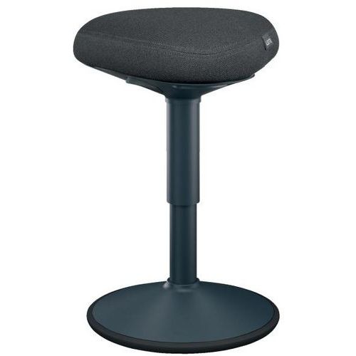 Leitz - Tabouret Assis-Actif Noir - Assise Réglable 47-64cm - Confortable et Éco-responsable