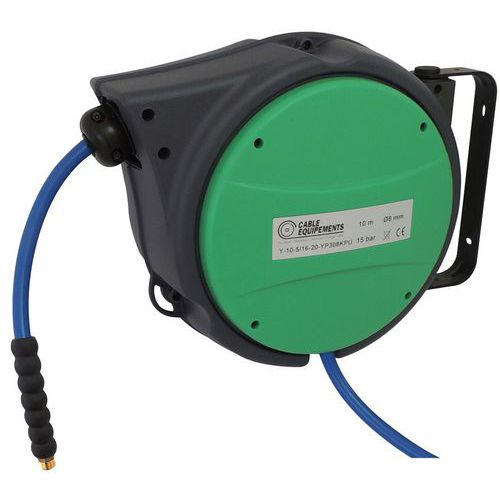 Cable Equipements - Enrouleur Tuyau Basse Pression Automatique - 10m Ø 8mm - 15 Bar Max - Outillage Pneumatique