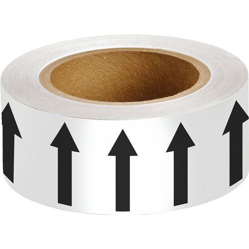 Brady - Ruban Marqueur Tuyau Noir et Blanc - 50mm x 33m - Polyester Laminé - Signalétique de Sécurité