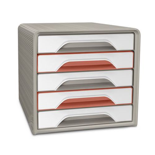 CEP - Module de classement Smoove 7-111 Sable Terracotta - 5 tiroirs - 240x320mm A4+ - 51% recyclé