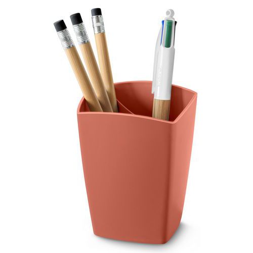 CEP - Pot à crayons 530 R-Terracotta - 2 compartiments - 9.5 cm - Éco-responsable 94% recyclé