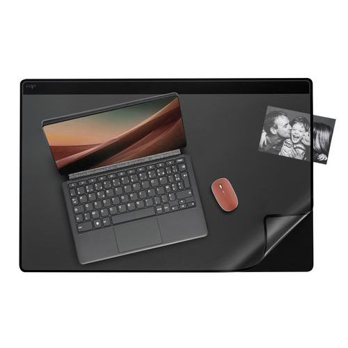 CEP - Sous-main 800 Noir - PVC - 58.5x38.5cm - Télétravail Confortable