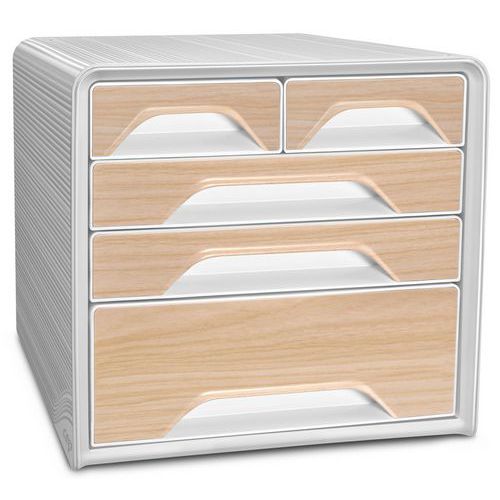 CEP - Module de classement Smoove 7-213 Silva Hêtre - Blanc - Polystyrène - 288x270x360mm - Recyclable 100% - Télétravail